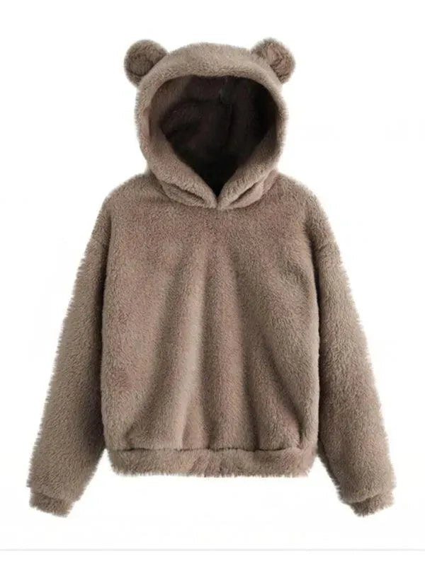 Fur Bunny Ear Women Hoodie-Women Hoodie-LeStyleParfait