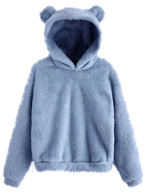 Fur Bunny Ear Women Hoodie-Women Hoodie-LeStyleParfait