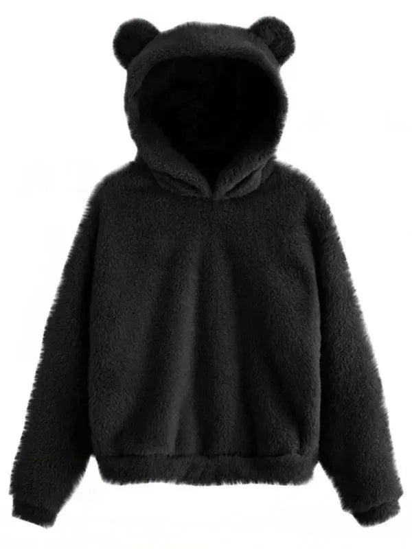 Fur Bunny Ear Women Hoodie-Women Hoodie-LeStyleParfait