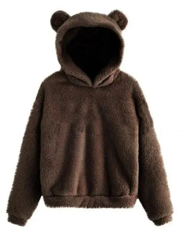 Fur Bunny Ear Women Hoodie-Women Hoodie-LeStyleParfait