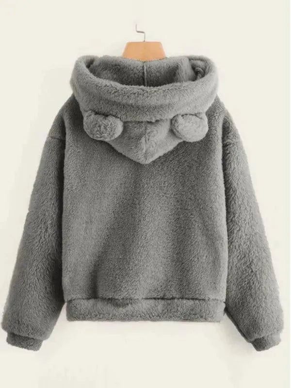 Fur Bunny Ear Women Hoodie-Women Hoodie-LeStyleParfait
