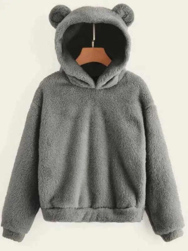 Fur Bunny Ear Women Hoodie-Women Hoodie-LeStyleParfait