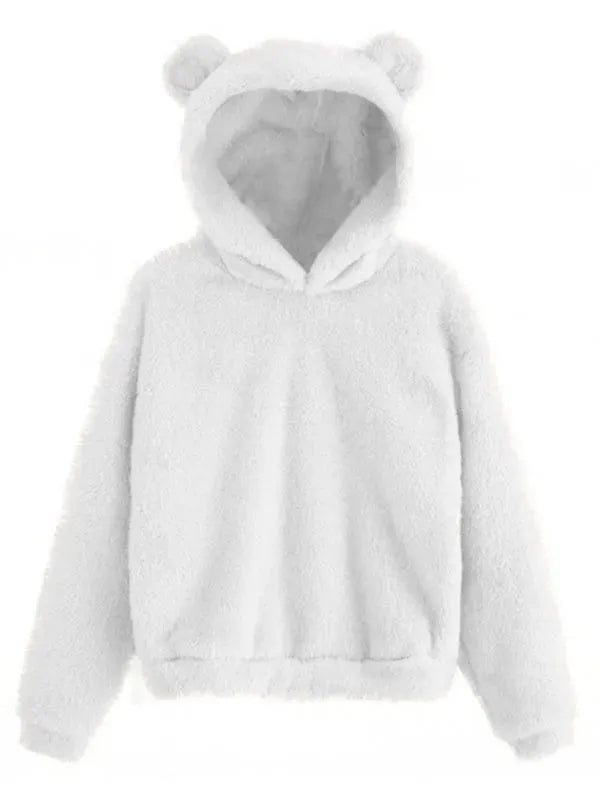 Fur Bunny Ear Women Hoodie-Women Hoodie-LeStyleParfait