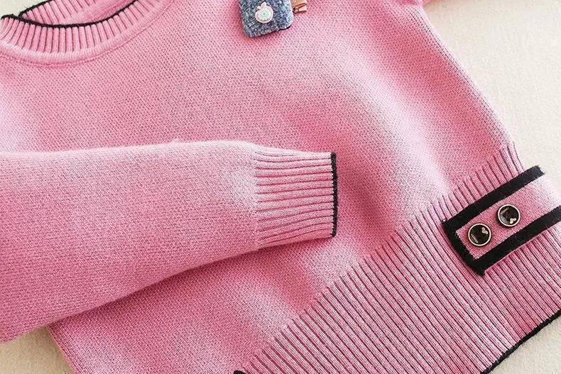 Girls Clothing Sets Kids Knitted Suits Long Sleeve - Kids Clothing Set - LeStyleParfait