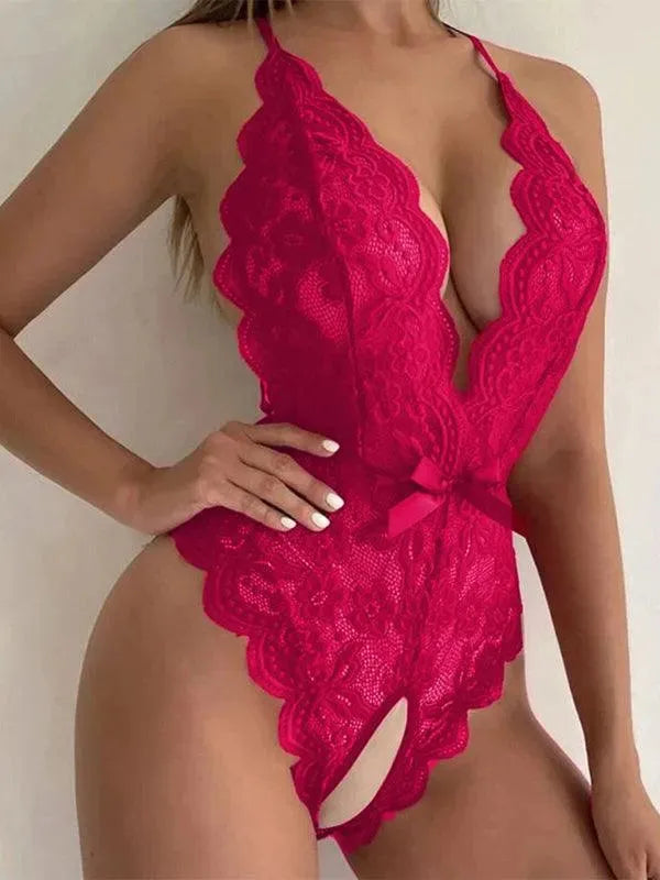 LeStyleParfait Women's Lingerie Sexy Ladies Teddies, Lingerie Plain-Solid-Teddies