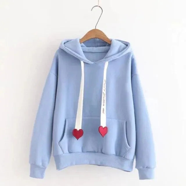 Hearts Hoodies for Women-Women Hoodie-LeStyleParfait