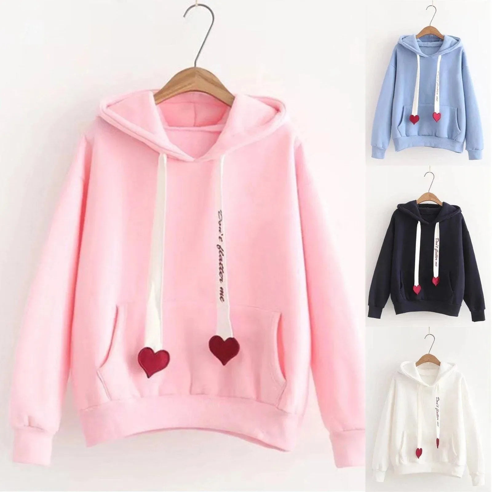 Hearts Hoodies for Women-Women Hoodie-LeStyleParfait