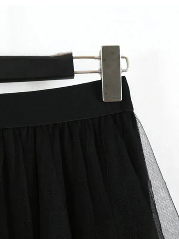 High Waist Elastic Midi Skirt-Women's Skirt-LeStyleParfait