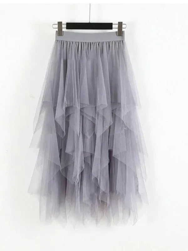 High Waist Elastic Midi Skirt-Women's Skirt-LeStyleParfait