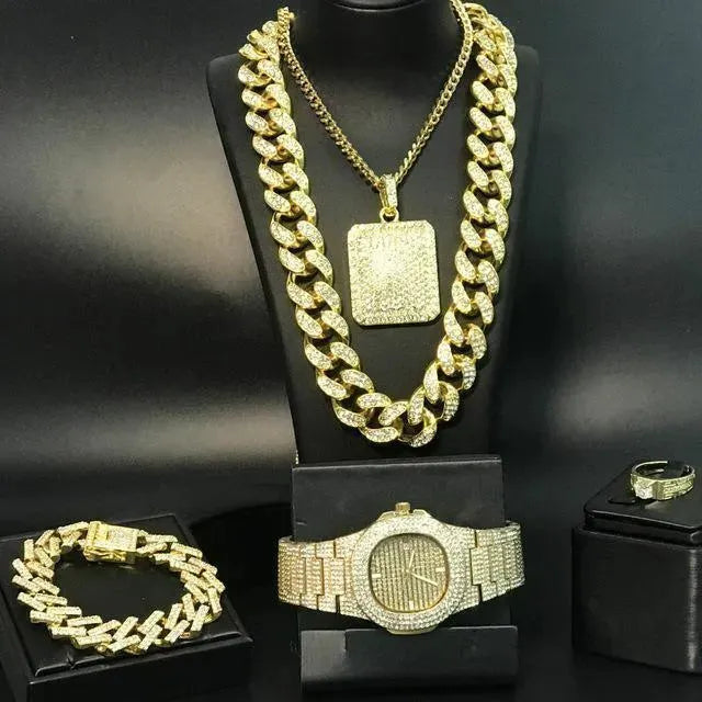 Hip Hop Jewelry Set For Men - Jewelry Set - LeStyleParfait