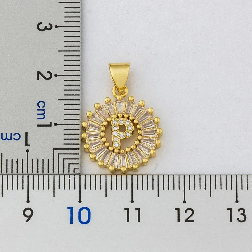 Initial Letter Charm Pendant Necklace - Pendant Necklace - LeStyleParfait