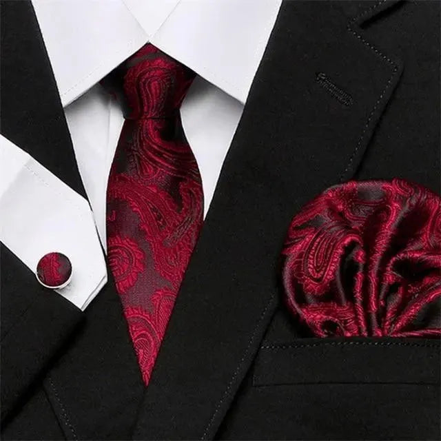 Jacquard Woven Necktie Set - Necktie - LeStyleParfait