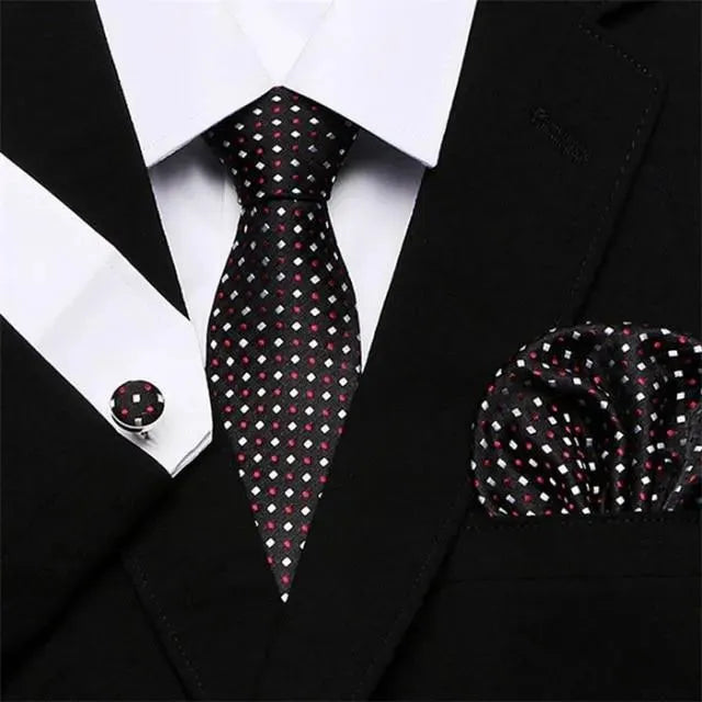 Jacquard Woven Necktie Set - Necktie - LeStyleParfait