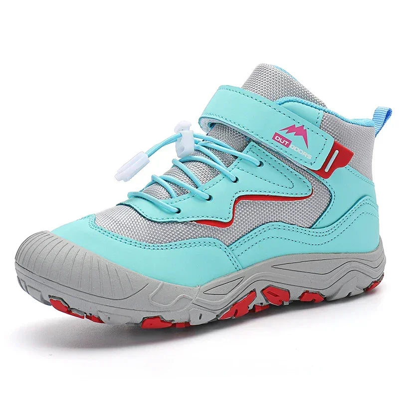 Kids' Boots - Athletic Kids Hiking Ankle Boots Sneakers - Lace-Up Velcro All-Season Shoes-Boots-LeStyleParfait