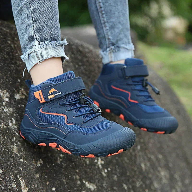Kids' Boots - Athletic Kids Hiking Ankle Boots Sneakers - Lace-Up Velcro All-Season Shoes-Boots-LeStyleParfait