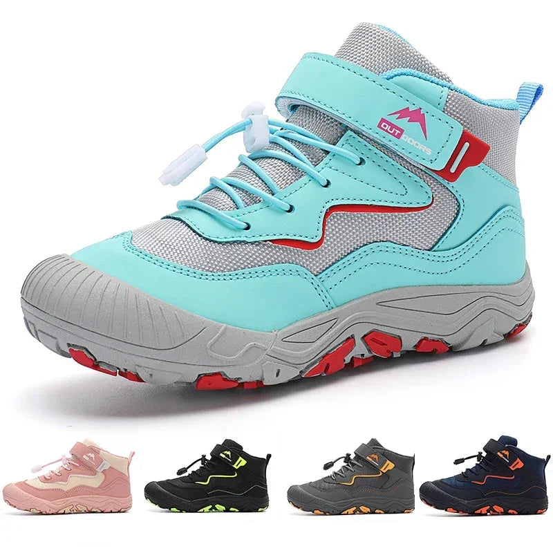 Kids' Boots - Athletic Kids Hiking Ankle Boots Sneakers - Lace-Up Velcro All-Season Shoes-Boots-LeStyleParfait