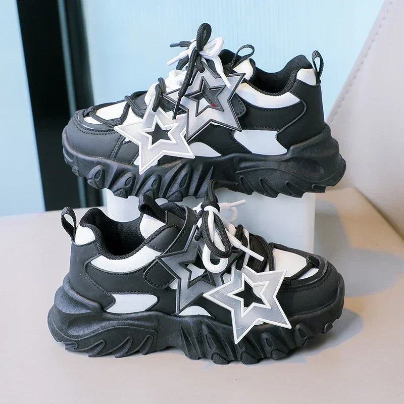 Kids' Sneakers - Chunky Sneakers - Lace-Up Spring-Autumn Shoes