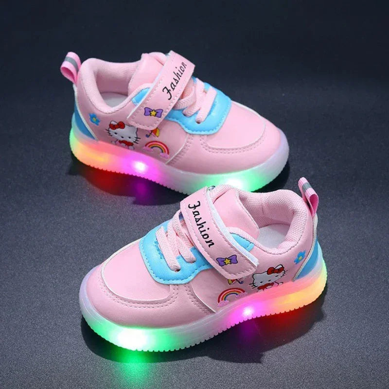 Kids' Sneakers - Low-Top Girls Sneakers - Hook-Loop Velcro All-Season Shoes-Sneakers-LeStyleParfait