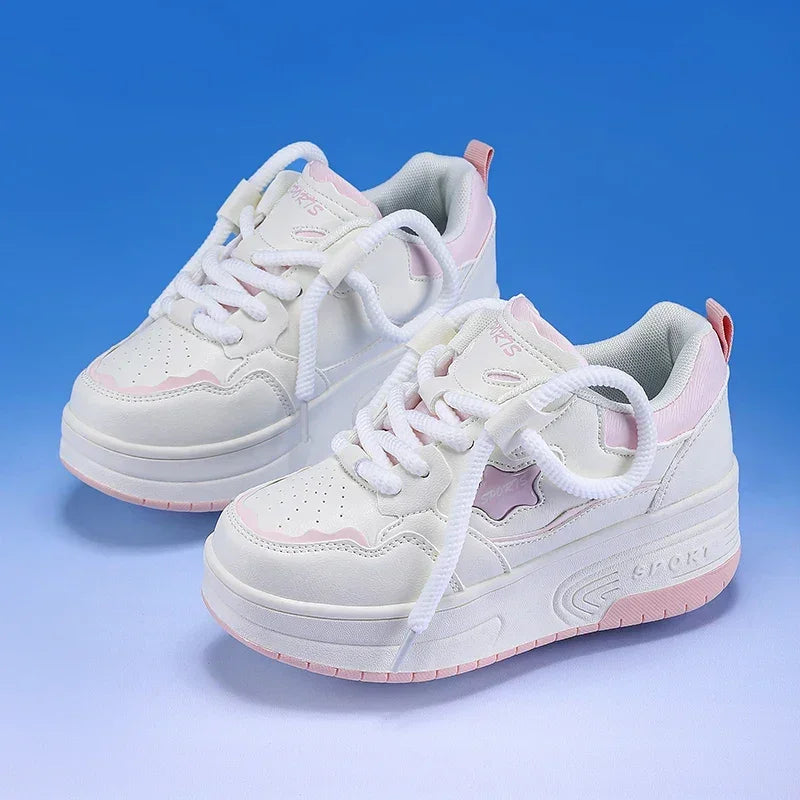 Kids' Sneakers - Platform Sneakers - Lace-Up All-Season Shoes