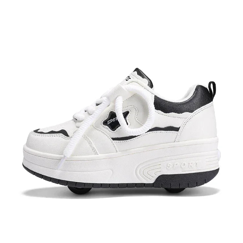 Kids' Sneakers - Platform Sneakers - Lace-Up All-Season Shoes