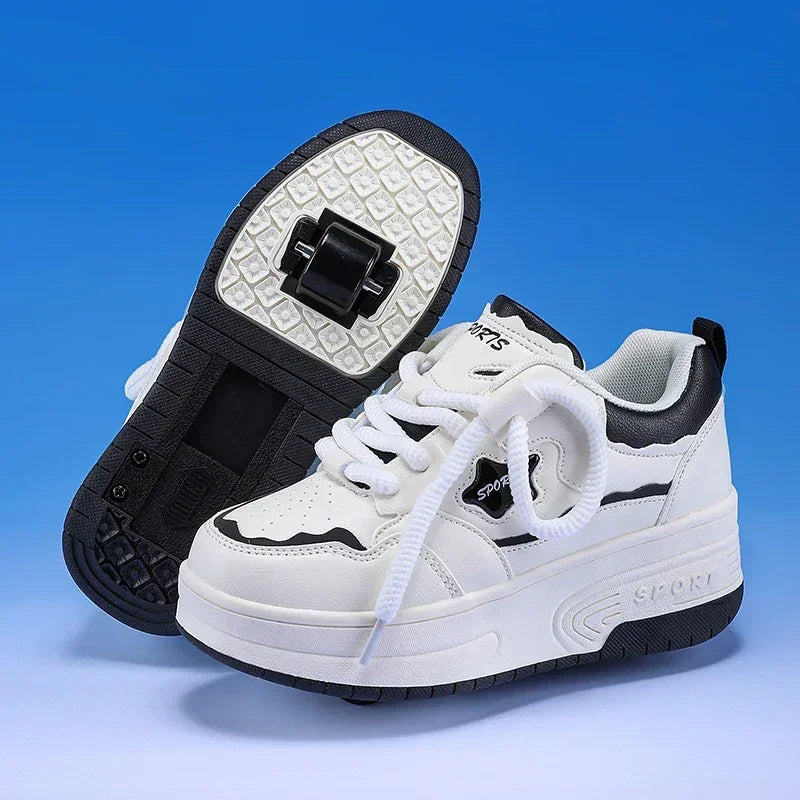 Kids' Sneakers - Platform Sneakers - Lace-Up All-Season Shoes