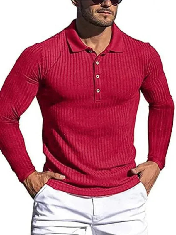 Knitted Casual Men Polo Shirt-Polo Shirt-LeStyleParfait