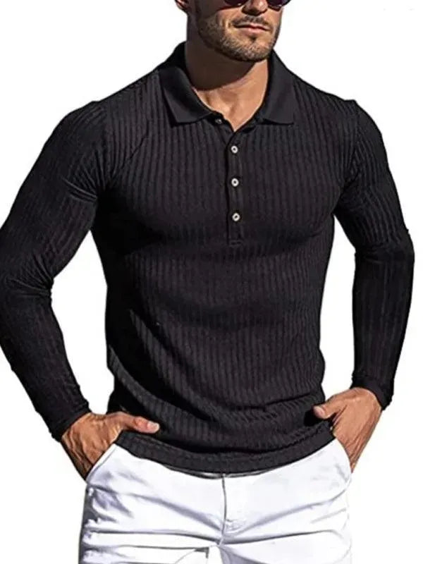 Knitted Casual Men Polo Shirt-Polo Shirt-LeStyleParfait