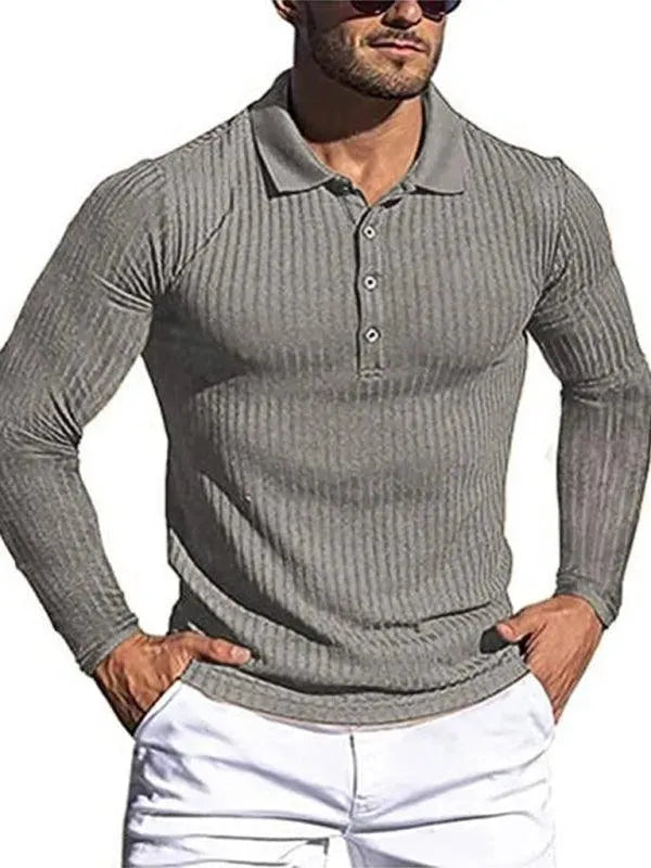 Knitted Casual Men Polo Shirt-Polo Shirt-LeStyleParfait