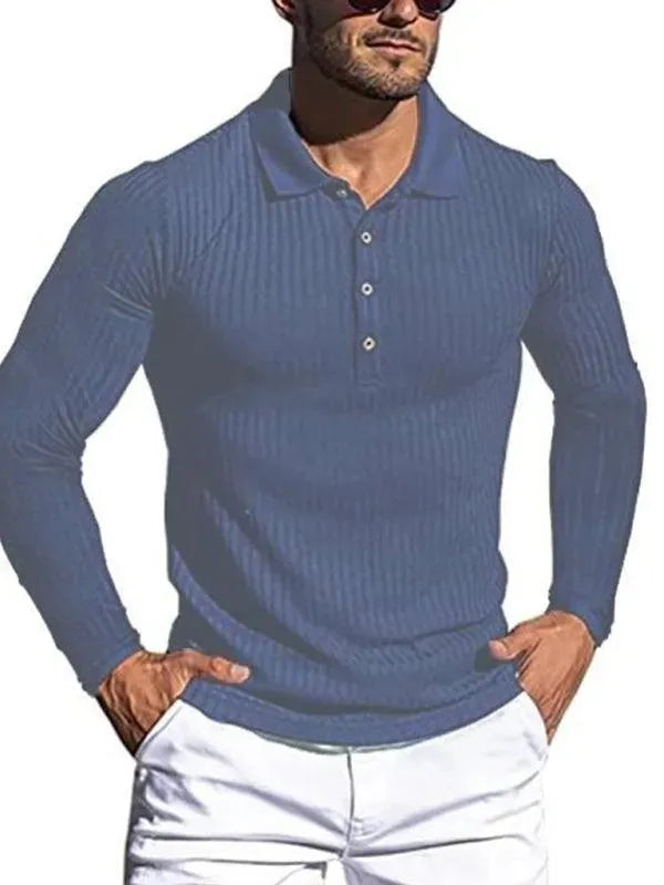 Knitted Casual Men Polo Shirt-Polo Shirt-LeStyleParfait