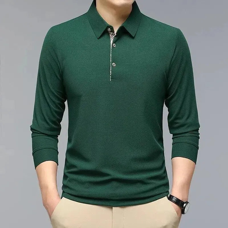 Long Sleeves Polo Shirt for Men-Polo Shirt-LeStyleParfait