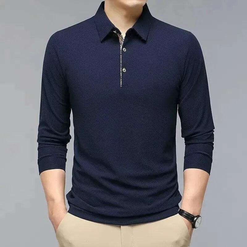 Long Sleeves Polo Shirt for Men-Polo Shirt-LeStyleParfait