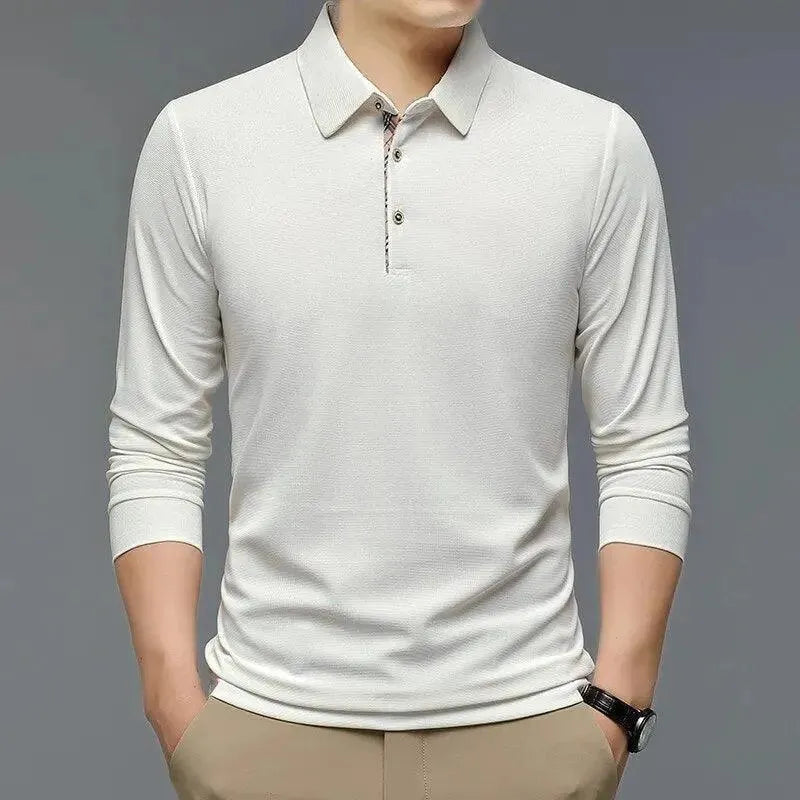 Long Sleeves Polo Shirt for Men-Polo Shirt-LeStyleParfait