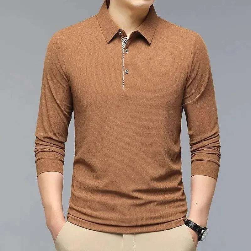 Long Sleeves Polo Shirt for Men-Polo Shirt-LeStyleParfait