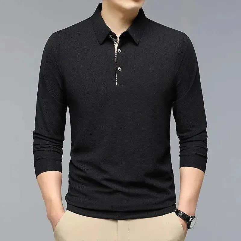 Long Sleeves Polo Shirt for Men-Polo Shirt-LeStyleParfait