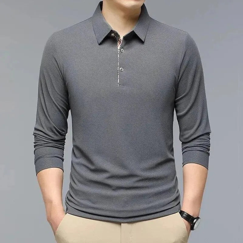 Long Sleeves Polo Shirt for Men-Polo Shirt-LeStyleParfait