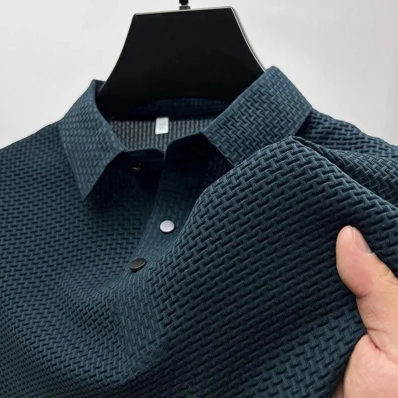 Loop-up Short-Sleeved Men Polo Shirt-Polo Shirt-LeStyleParfait