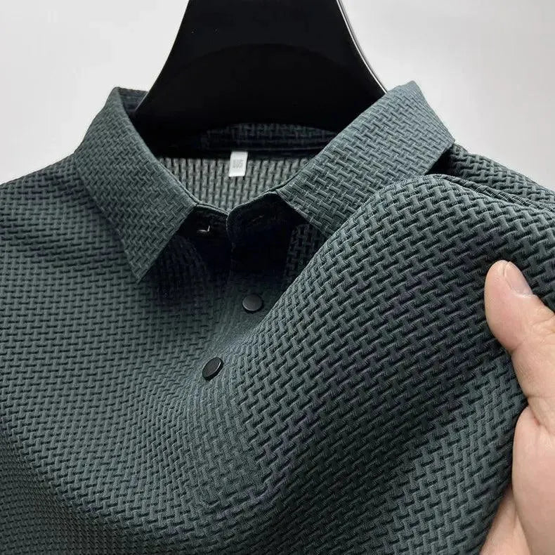 Loop-up Short-Sleeved Men Polo Shirt-Polo Shirt-LeStyleParfait