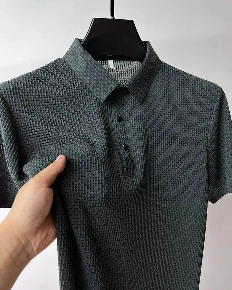 Loop-up Short-Sleeved Men Polo Shirt-Polo Shirt-LeStyleParfait