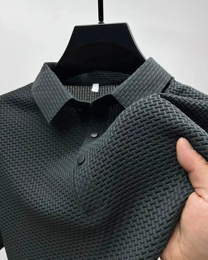 Loop-up Short-Sleeved Men Polo Shirt-Polo Shirt-LeStyleParfait