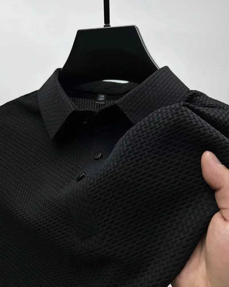 Loop-up Short-Sleeved Men Polo Shirt-Polo Shirt-LeStyleParfait