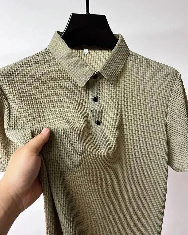 Loop-up Short-Sleeved Men Polo Shirt-Polo Shirt-LeStyleParfait
