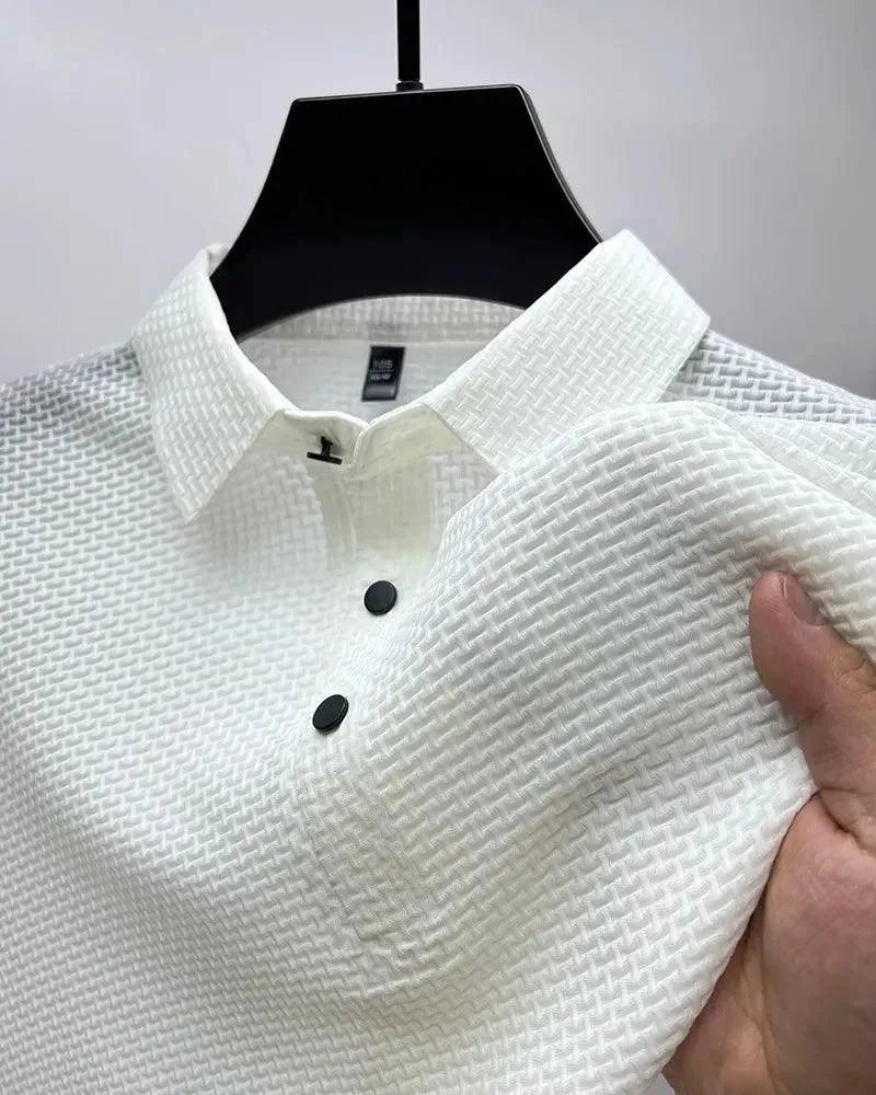 Loop-up Short-Sleeved Men Polo Shirt-Polo Shirt-LeStyleParfait