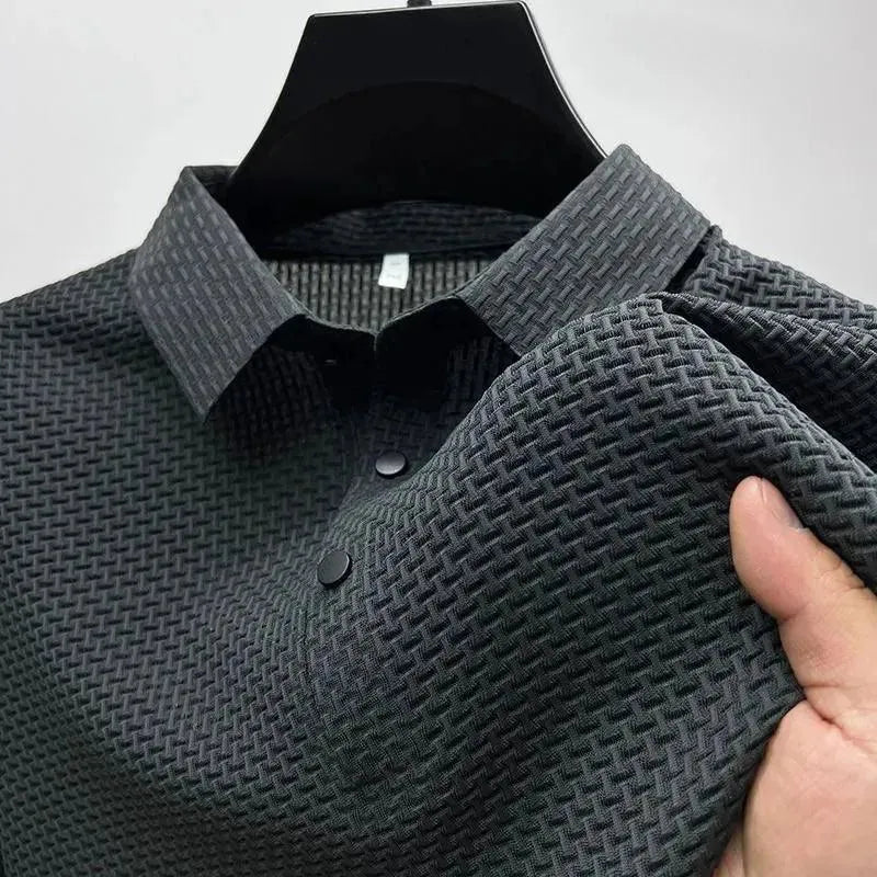 Loop-up Short-Sleeved Men Polo Shirt-Polo Shirt-LeStyleParfait