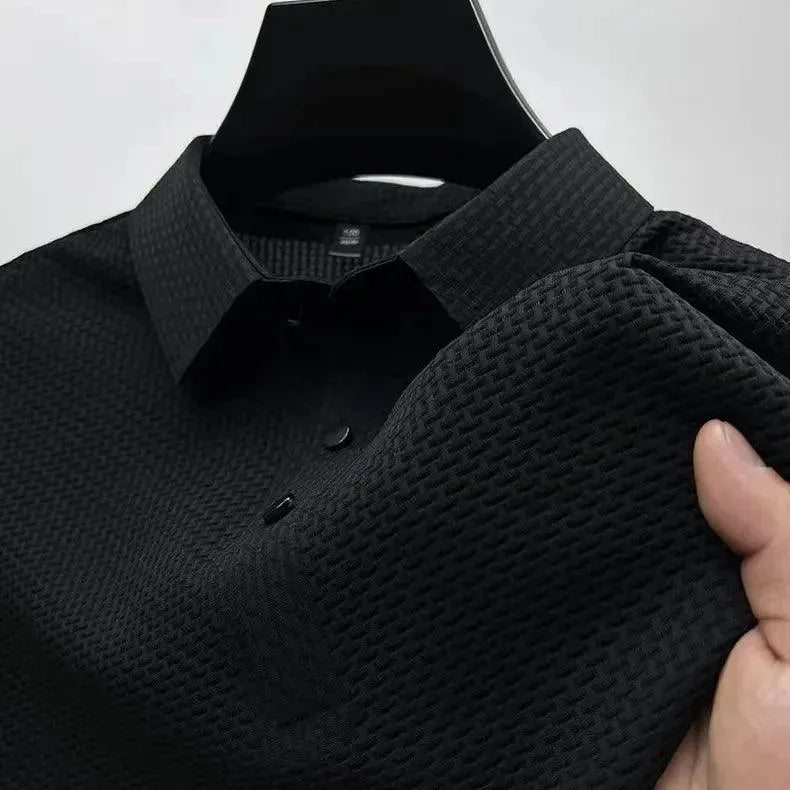 Loop-up Short-Sleeved Men Polo Shirt-Polo Shirt-LeStyleParfait