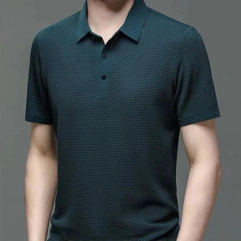 Loop-up Short-Sleeved Men Polo Shirt-Polo Shirt-LeStyleParfait