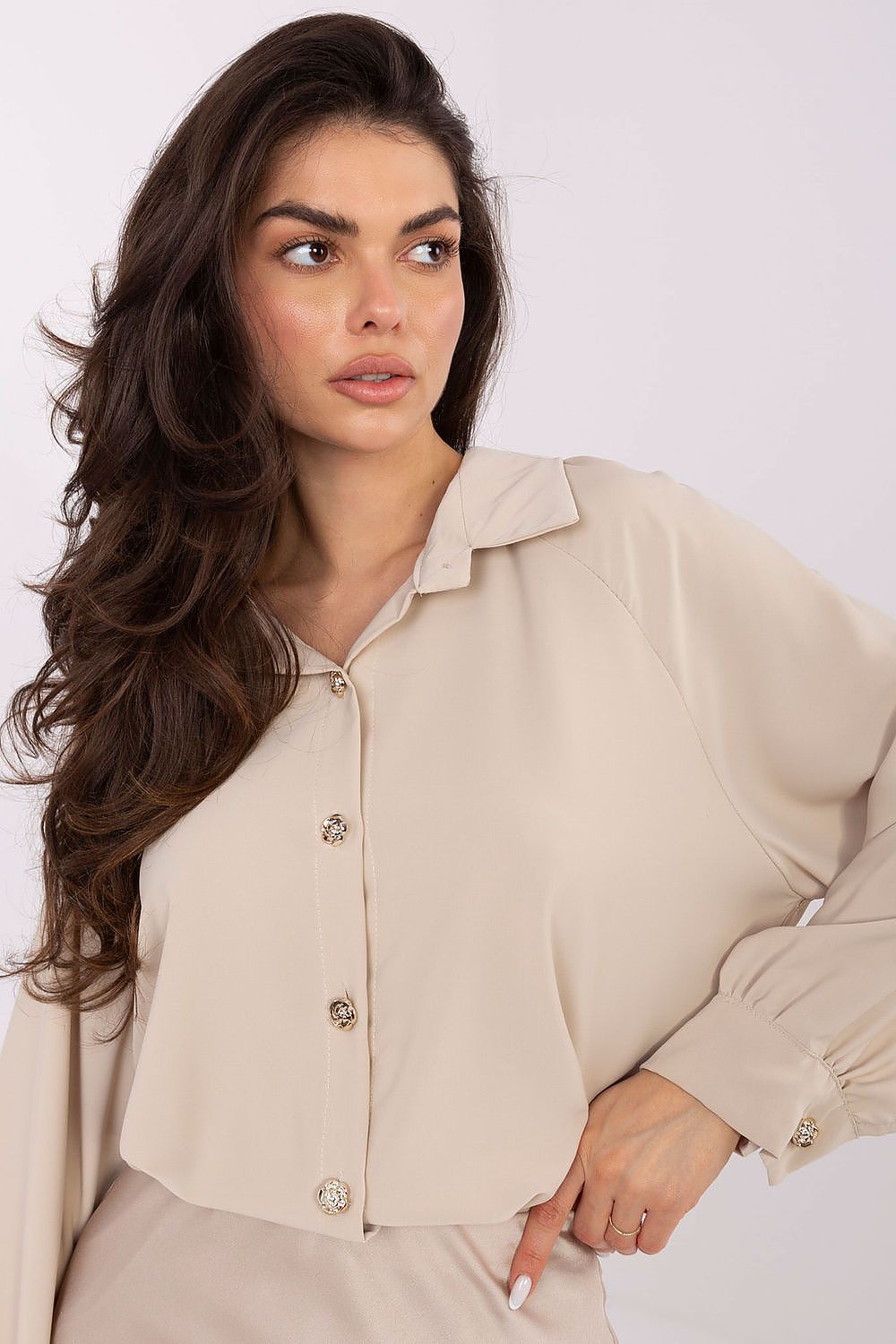 Loose Long Tunic Office Shirt-Women's Shirts-LeStyleParfait
