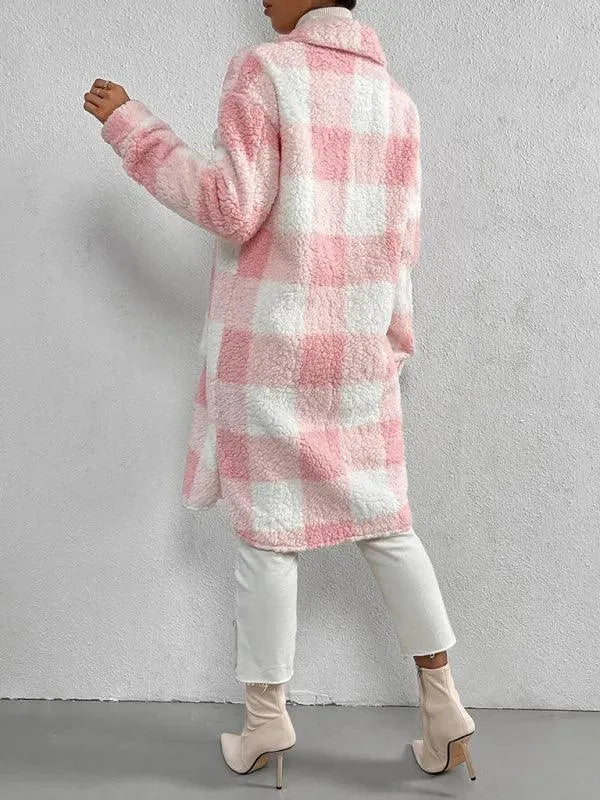 Loose Plaid Women Winter Shirt-Jacket-LeStyleParfait