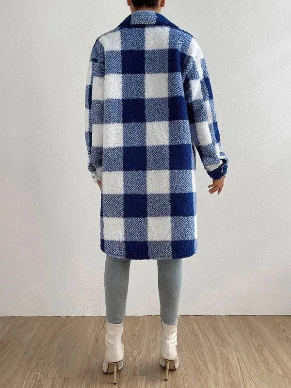 Loose Plaid Women Winter Shirt-Jacket-LeStyleParfait