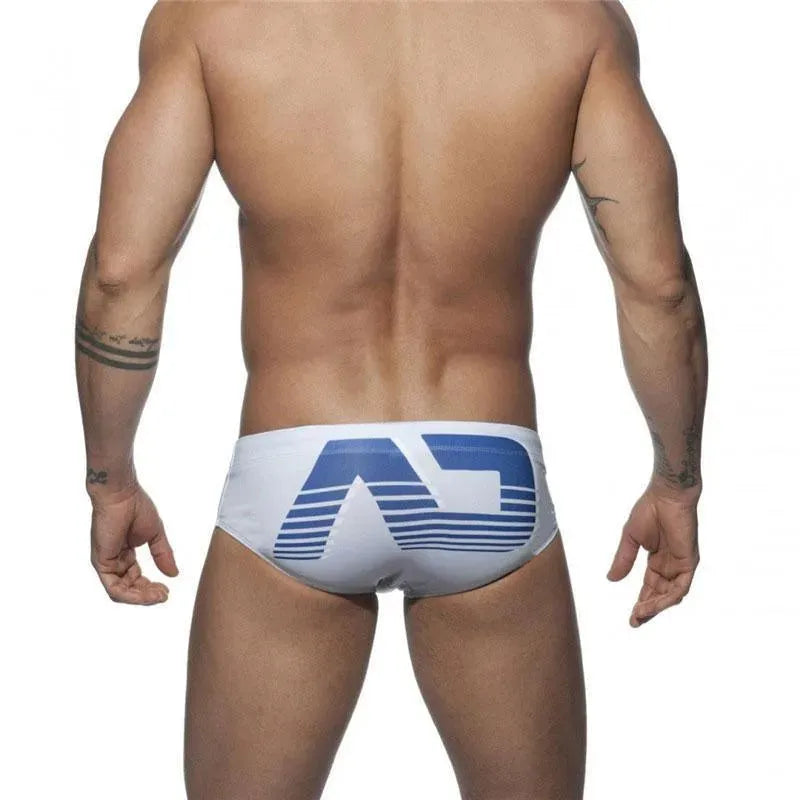 Men Abstract Sporty Swim Briefs