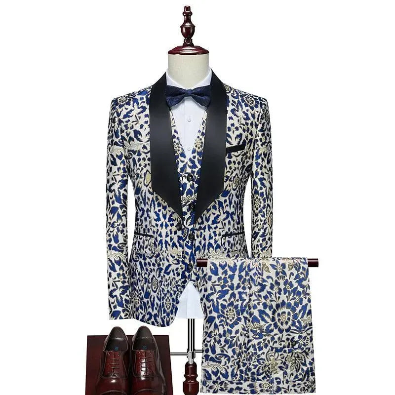 Giovanni Wild Three Piece Tuxedo Suit - Tuxedo Suit - LeStyleParfait